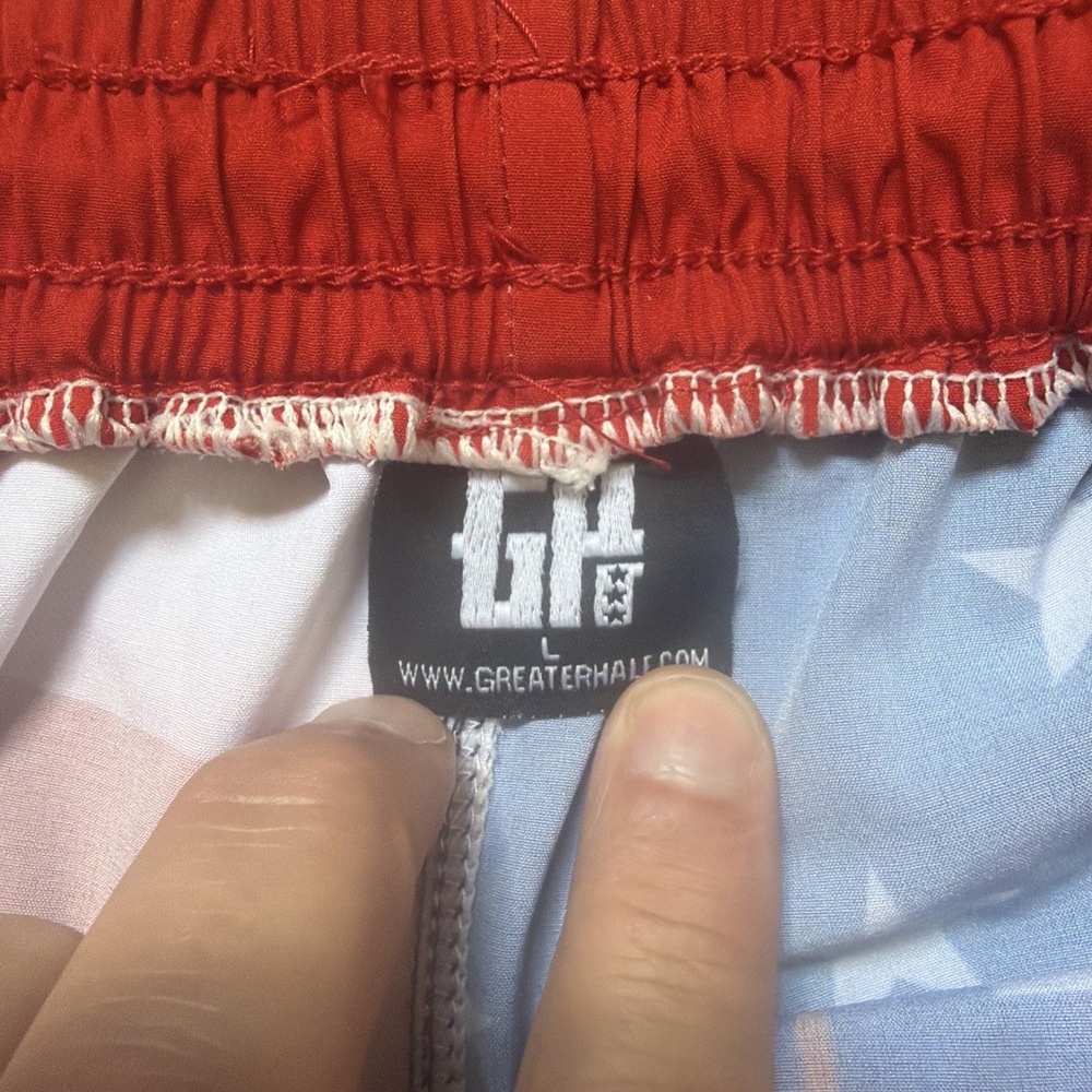 Trump MAGA Swim Trunks Shorts KEEP AMERICA GREAT USA FLAG Men's L Bathing Suit - Picture 3 of 9